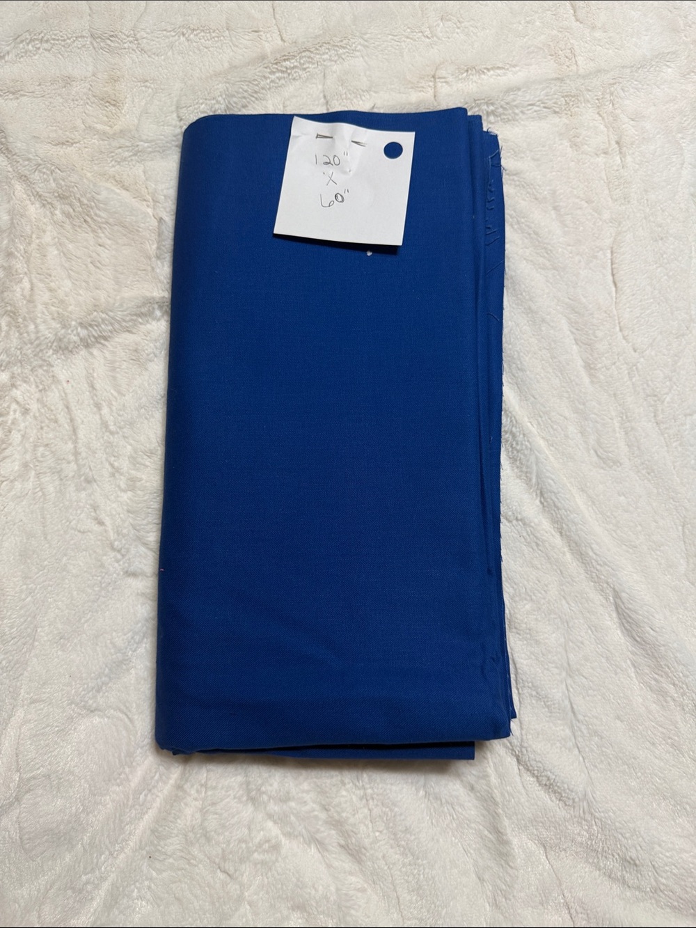 Fabric - Blue Fabric. Feels like a heavy cotton or light canvas. 120” by 60”